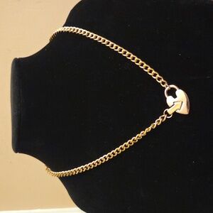 Vintage Gold Heart Pendant Necklace